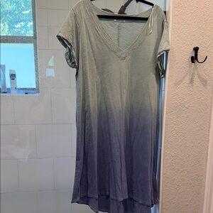 Umgee Blue and Gray Ombre Midi Dress